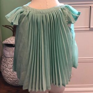Green pleated dress. 3-6 months. Baby gap